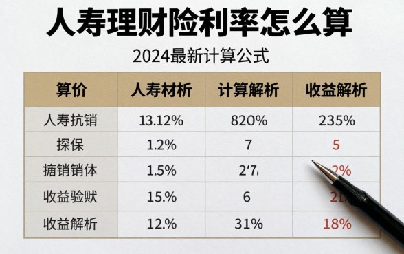 人寿理财险利率怎么算?2024最新计算公式与收益解析