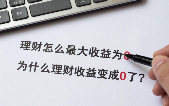 理财怎么最大收益为0,为什么理财收益变成0了?