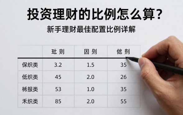投资理财的比例怎么算？新手理财最佳配置比例详解