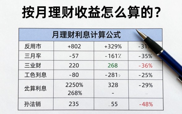 按月理财收益怎么算的？月理财利息计算公式大全