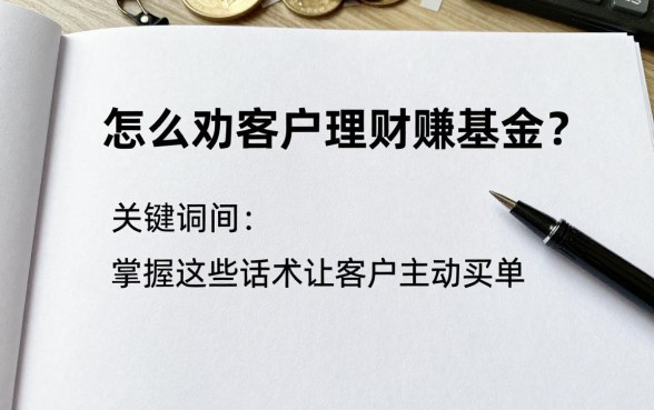 怎么劝客户理财赚基金？掌握这些话术让客户主动买单