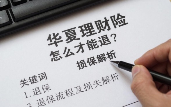 华夏理财险怎么才能退？退保流程及损失解析