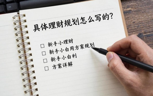 具体理财规划怎么写的？新手小白理财规划方案详解