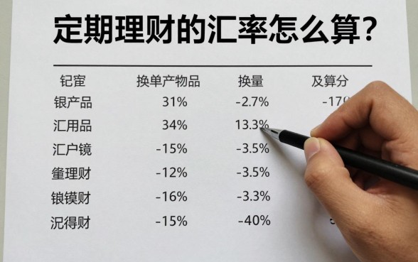 定期理财的汇率怎么算?银行理财产品汇率换算公式详解