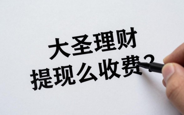 大圣理财提现怎么收费?大圣理财提现手续费多少