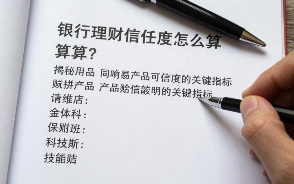 银行理财信任度怎么算?揭秘影响理财产品可信度的关键指标