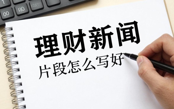 理财新闻片段怎么写好?新手如何写出高流量理财资讯