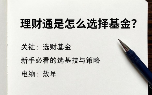 理财通是怎么选择基金?新手必看的选基技巧与策略