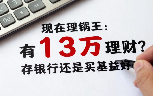 现在有13万怎么理财?存银行还是买基金好?