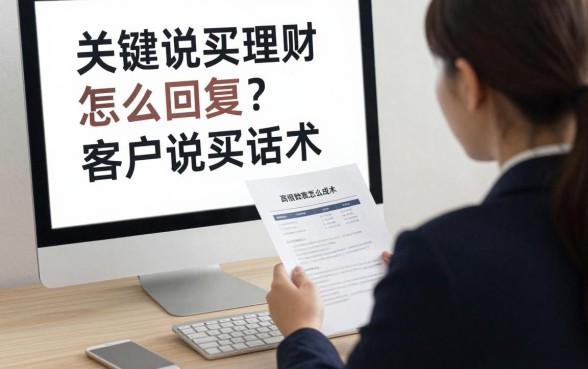 客户说买理财怎么回复?高情商话术助你轻松成单