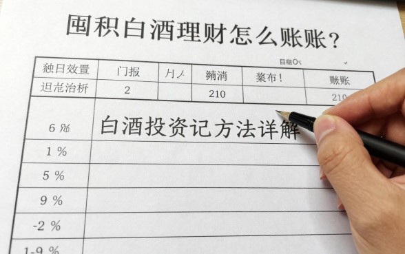囤积白酒理财怎么做账?白酒投资记账方法详解