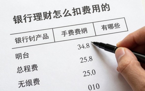 银行理财怎么扣费用的,银行理财产品手续费明细有哪些