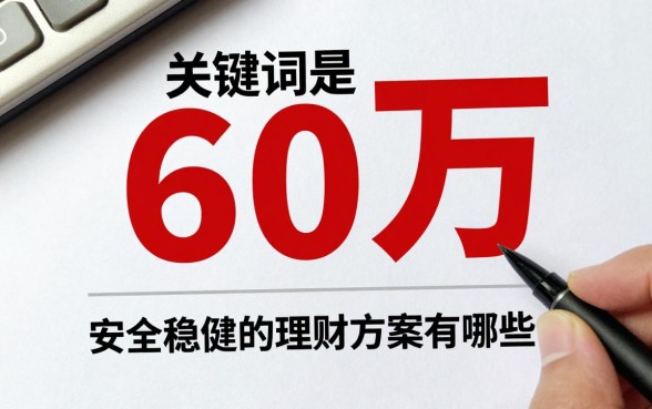 60万到底怎么理财好?安全稳健的理财方案有哪些?
