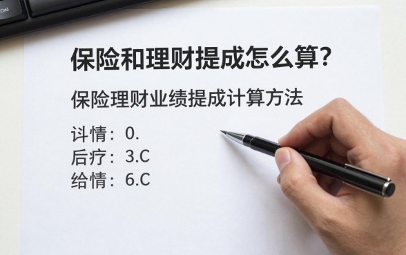 保险和理财提成怎么算?保险理财业绩提成计算方法