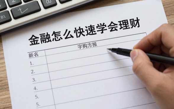 金融怎么快速学会理财，新手从零开始学理财的方法