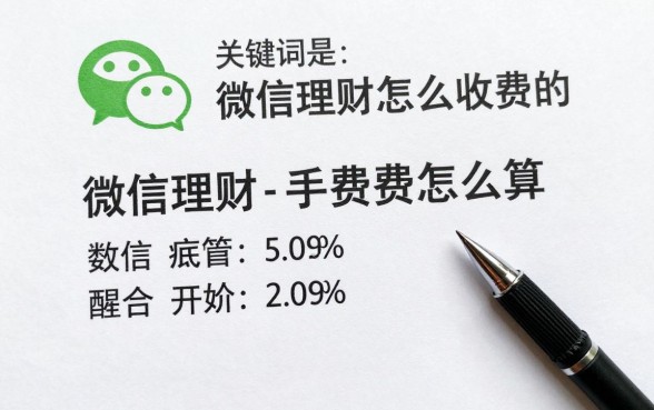 微信里理财怎么收费的,微信理财手续费怎么算