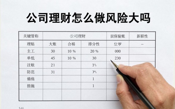 公司理财怎么做账风险大吗，企业理财做账常见风险及防范措施