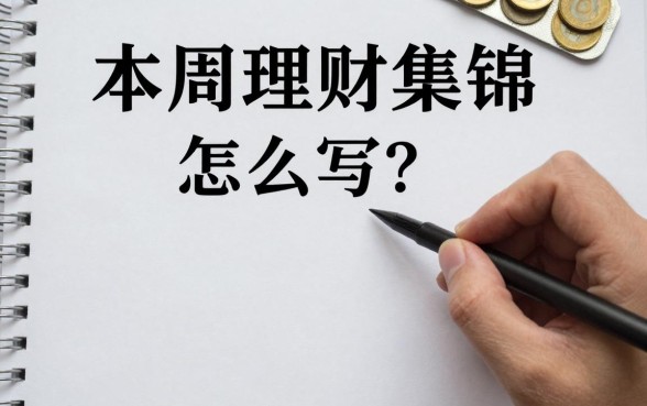 本周理财集锦怎么写的?教你写出高流量理财文章