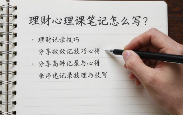 理财心理课笔记怎么写?分享高效记录技巧与心得