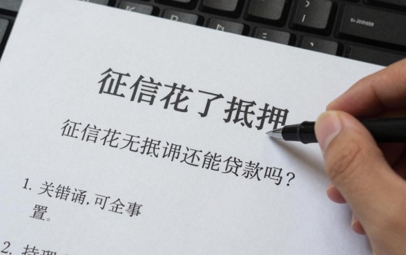 征信花了没抵押怎么查到?征信花无抵押还能贷款吗