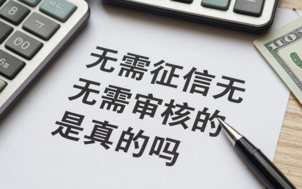 无需征信无需审核的贷款是真的吗，哪里能借到钱