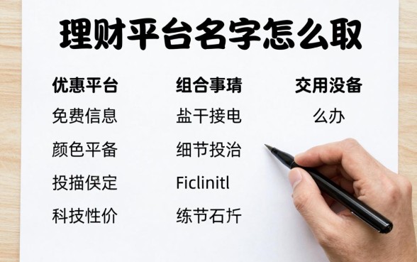 理财平台名字怎么取，好听的理财平台名字大全推荐