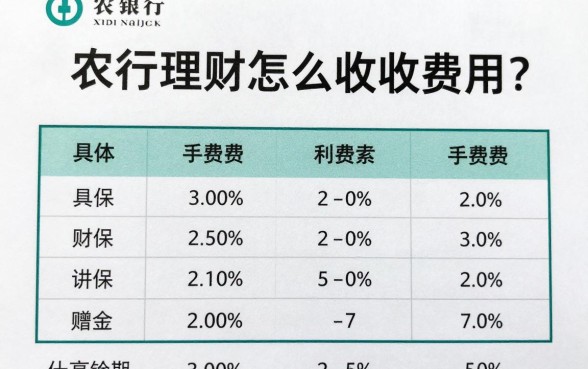 农行理财怎么收取费用？具体手续费明细一览