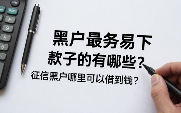 黑户最容易下款的口子有哪些?征信黑户哪里可以借到钱?