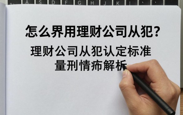 怎么界定理财公司从犯?理财公司从犯认定标准与量刑情节解析