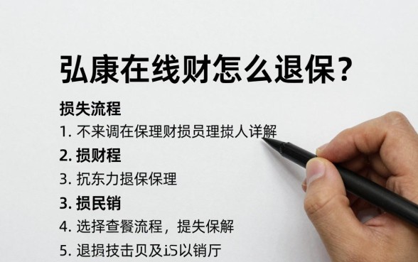 弘康在线理财怎么退保？退保流程和损失详解