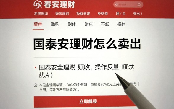 国泰安理财怎么卖出？国泰安理财赎回操作流程详解