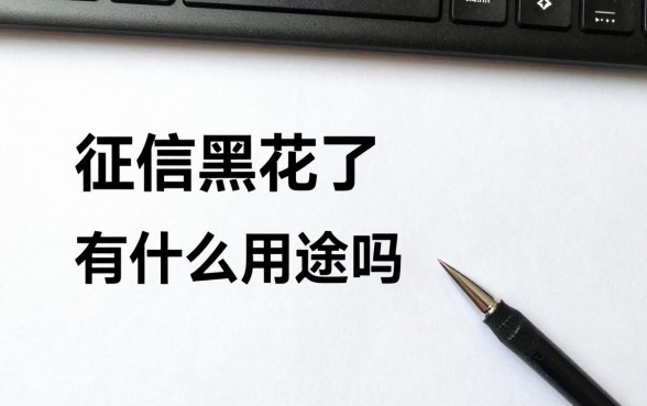 征信黑花了有什么用途吗，征信黑了还能申请网贷吗