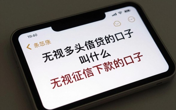 无视多头借贷的口子叫什么,哪里有无视征信必下款的口子