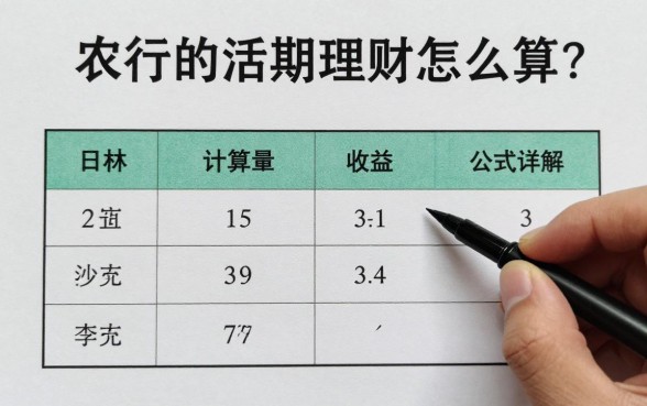 农行的活期理财怎么算？收益计算公式详解