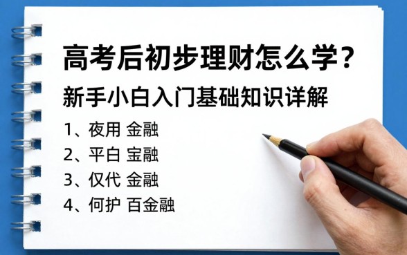 高考后初步理财怎么学？新手小白入门基础知识详解