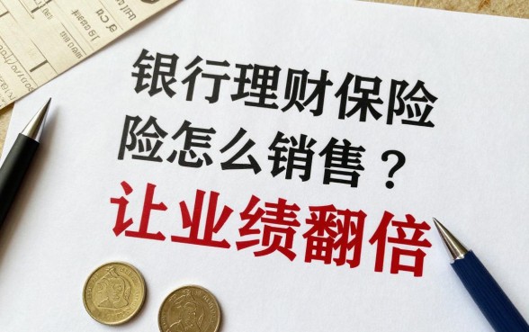 银行理财保险怎么销售?掌握这几点让业绩翻倍