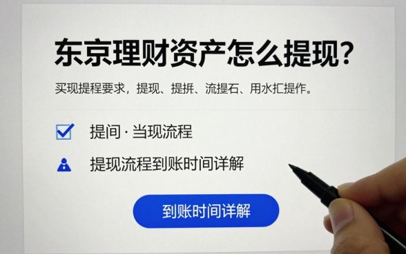 东京理财资产怎么提现?提现流程与到账时间详解
