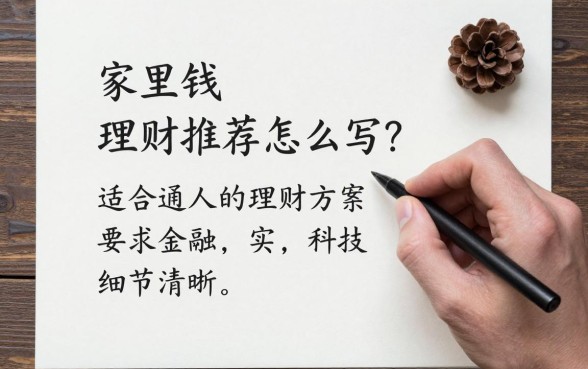 家里钱理财推荐怎么写?适合普通人的理财方案