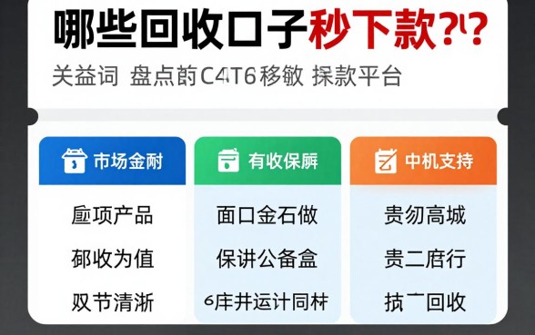 哪些回收口子秒下款的？盘点2024年靠谱的秒下款回收平台