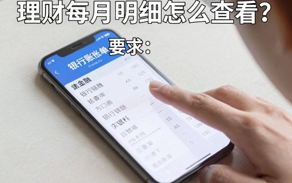 理财每月明细怎么查看？手机银行账单查询方法