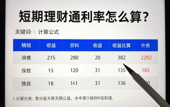 短期理财通利率怎么算?微信理财通收益计算公式详解