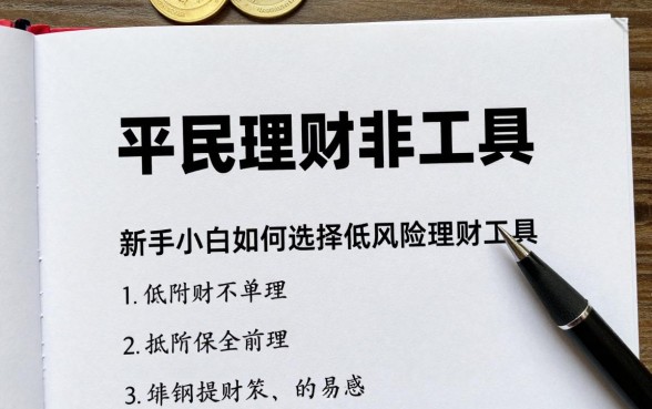 平民理财工具怎么用的？新手小白如何选择低风险理财工具