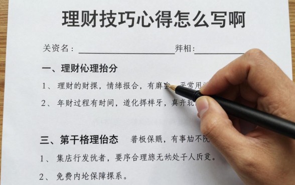 理财技巧心得怎么写啊，新手理财心得体会怎么写才吸引人