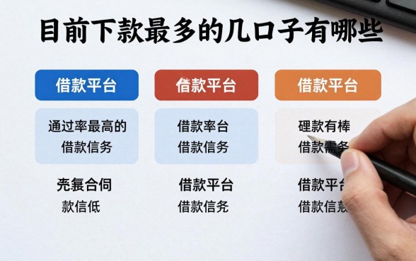 目前下款最多的几个口子有哪些?盘点2024年通过率最高的借款平台