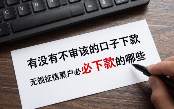 有没有不审核的口子下款,无视征信黑户必下款的口子有哪些