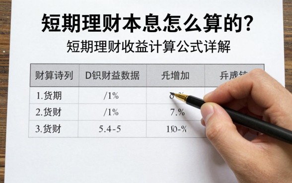 短期理财本息怎么算的？短期理财收益计算公式详解