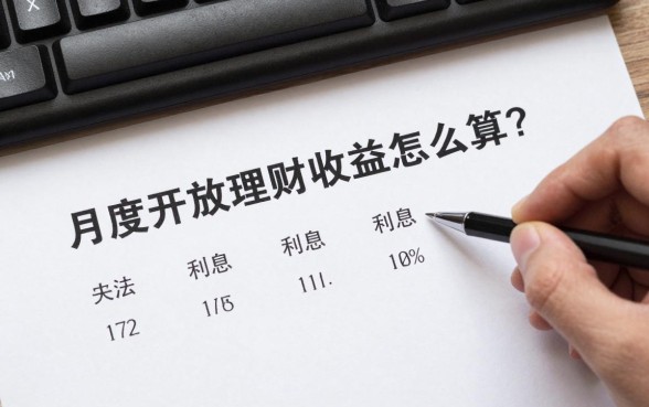 月开放理财收益怎么算?月度开放式理财产品利息计算方法