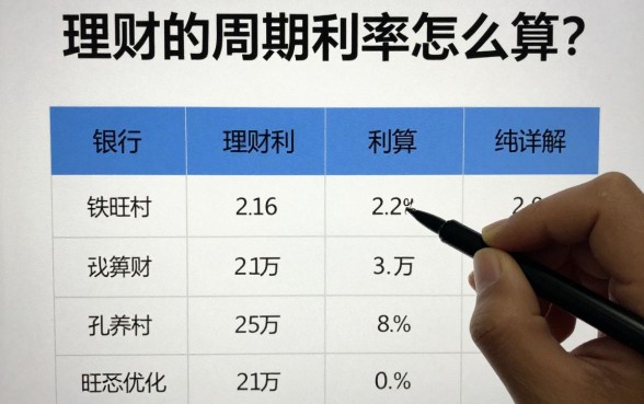 理财的周期利率怎么算?银行理财利率计算公式详解