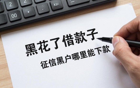 黑花了借款口子2026年还有吗？征信黑户哪里能下款？