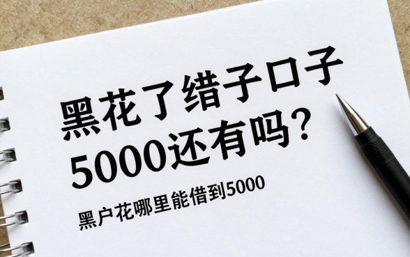 黑花了借款口子5000还有吗？黑户花户哪里能借到5000？